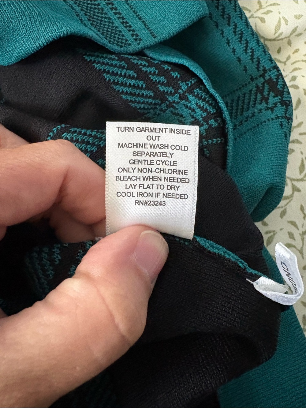 NWT New York & Company Teal Black Plaid Bodycon Midi Dress XL - Picture 12 of 13